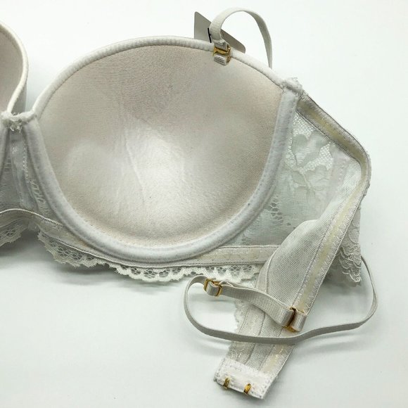 Rene Rofe Bra 36C Womens White Lace Multi-Way Straps Push-Up Underwire 1-PC - Picture 4 of 8